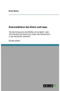 Kolonialdiskurs bei Kleist und Liepe