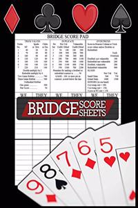 Bridge Score Sheets, Bridge Score Pad