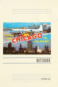 Vintage Lined Notebook Greetings from Chicago, Illinois