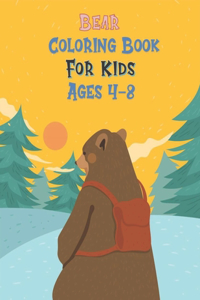 Bear Coloring For Kids Ages 4-8