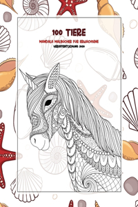 Mandala Malbücher für Erwachsene - Veröffentlichung 2020 - 100 Tiere