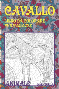Libro da colorare per ragazze - Mandala - Animale - Cavallo