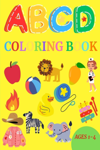 Coloring Book: ABCD Coloring Book for Kids Ages 1-4