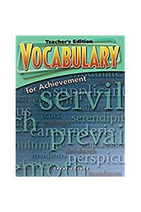 Great Source Vocabulary for Achievement: Teacher Edition Grade 11 Fifth Course 2006