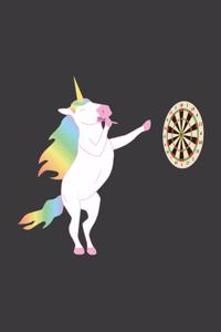 Einhorn spielt Darts