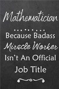 Mathematician Because Bad Ass Miracle Worker Isn't An Official Job Title