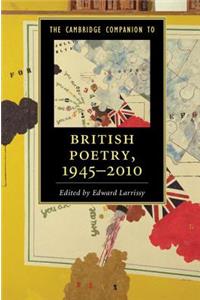 Cambridge Companion to British Poetry, 1945-2010