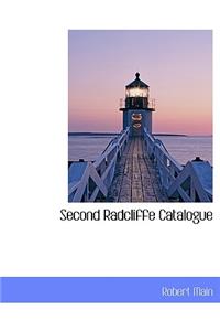 Second Radcliffe Catalogue