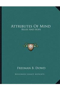 Attributes of Mind