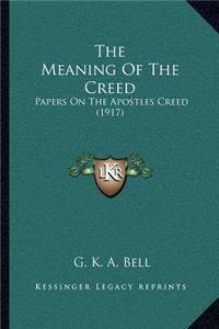 Meaning of the Creed