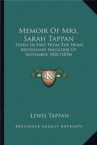 Memoir Of Mrs. Sarah Tappan