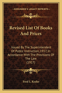 Revised List of Books and Prices