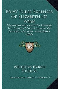 Privy Purse Expenses of Elizabeth of York