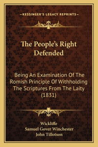 The People's Right Defended