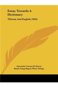 Essay Towards A Dictionary