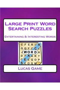 Large Print Word Search Puzzles