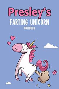 Presley's Farting Unicorn Notebook