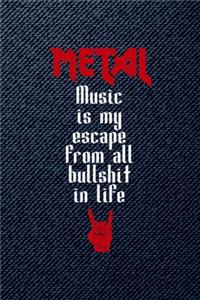 Metal Music Is My Escape From All Bull Shit In Life