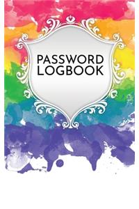 Rainbow Floral Password Book