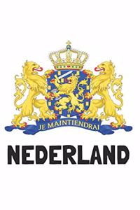 Nederland: Handy journal notebook diary with blank lined paper to write in