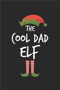 Funny Cool Dad Elf Christmas Notebook Gift