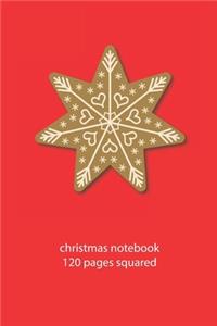 christmas notebook 120 pages squared