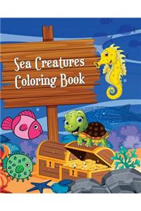 Sea Creatures Coloring Book