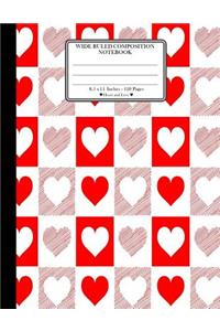 Wide Ruled Composition Notebook. 8.5