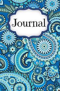 Blue Floral Paisley Journal