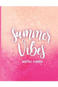 Summer Vibes Monthly Planner