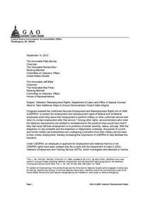 Veterans' reemployment rights