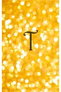 T: Personal Monogram Diary, 5x8, Blank With Numbered Pages