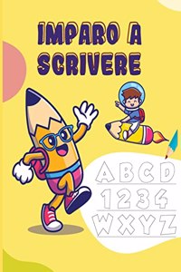 Imparo a scrivere: Pratica per i bambini con il controllo della penna, linea di tracciamento e lettere Libro Prescolare 3-6 anni Scrivere in modo Facile