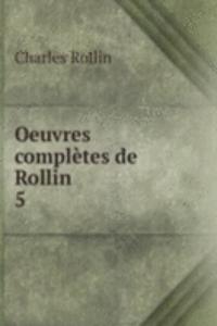 Oeuvres completes de Rollin