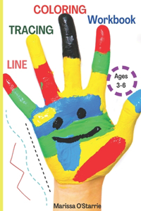 Line Tracing Coloring Workbook, ages 3-6