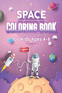 Space Coloring Book for Kids Ages 4-8