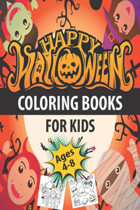 Happy Halloween coloring books for kids ages 4-8