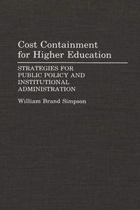 Cost Containment for Higher Education