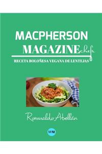 Macpherson Magazine Chef's - Receta Boloñesa vegana de lentejas
