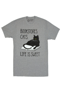 Bookstore Cats Unisex T-Shirt Medium