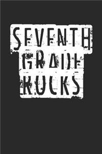 Back to School Notebook 'Seventh Grade Rocks' - Back To School Gift for Her and Him - 7th Grade Writing Journal