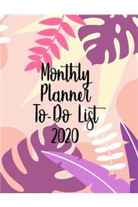 Monthly Planner To-Do List 2020