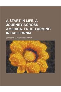 A Start in Life. a Journey Across America. Fruit Farming in California