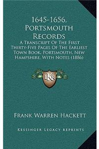 1645-1656, Portsmouth Records