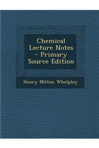 Chemical Lecture Notes