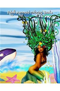 Adult Mermaid Coloring Books: Stress Relieving Gorgeous Mermaid Designs