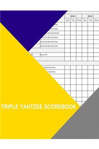 Triple Yahtzee Scorebook
