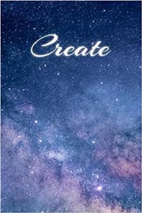 Create: Journal, Blank Book Lavender Blue Starry Sky: Volume 2