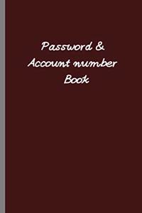Password & Account Number Book