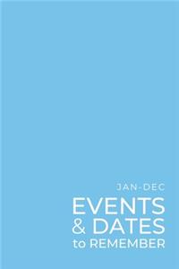 JAN-DEC Events & Dates to Remember